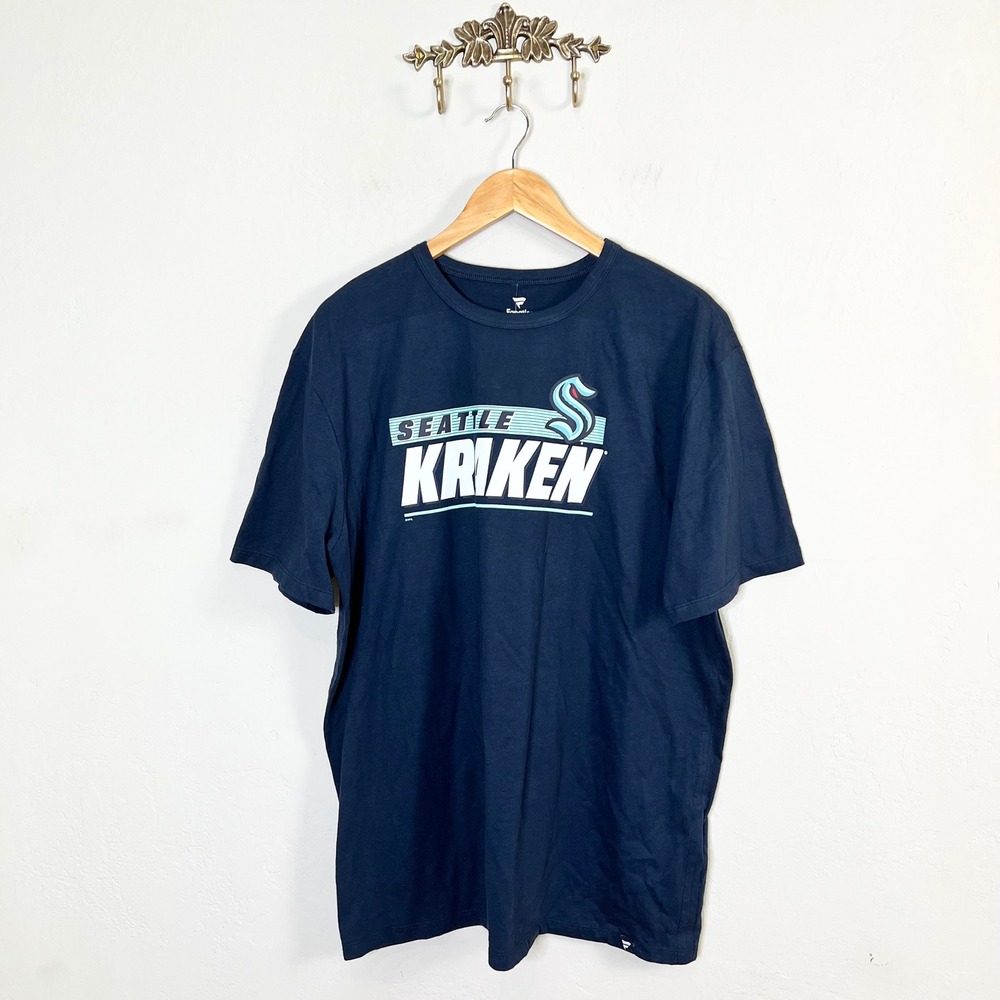 Seattle Kraken Hockey Fanatics T-Shirt Mens Size XL Navy Blue NHL New
